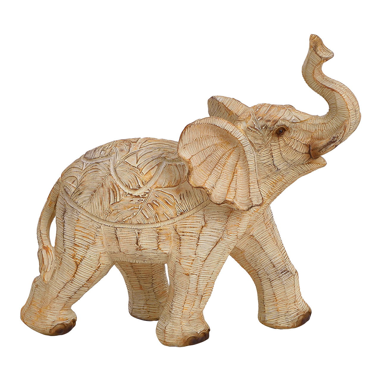 Elefante, poli beige (c/h/d) 19x18x7cm