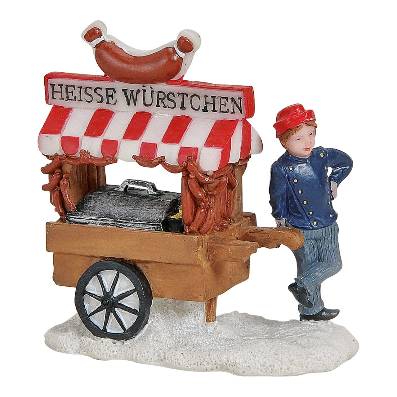 Miniatur Weihnachtsfiguren Würstchenstand aus Poly (B/H/T) 7x7x3 cm Miniatur Weihnachtsfiguren Würstchenstand aus Poly (B/H/T) 7x7x3 cm