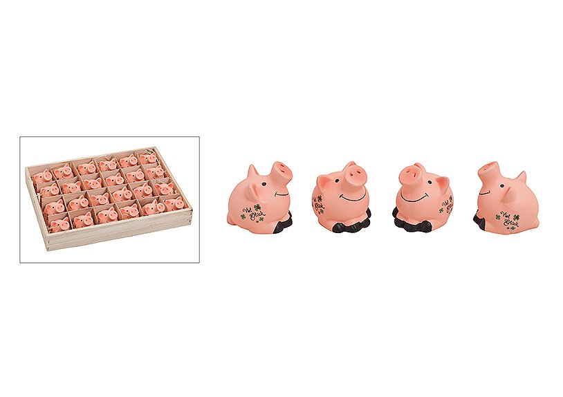 Lucky pig clay 4x3x4 cm