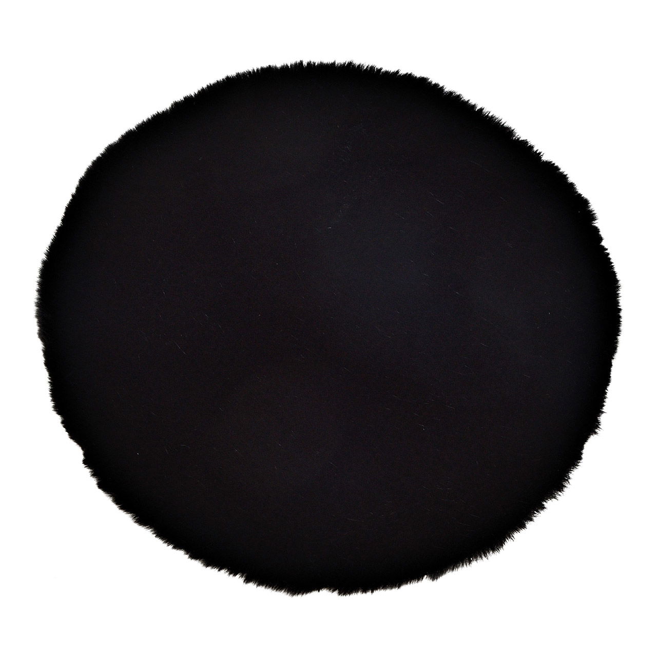 Sitzauflage  Kunstfell aus Polyester Schwarz  Ø34cm Sitzauflage  Kunstfell aus Polyester Schwarz  Ø34cm