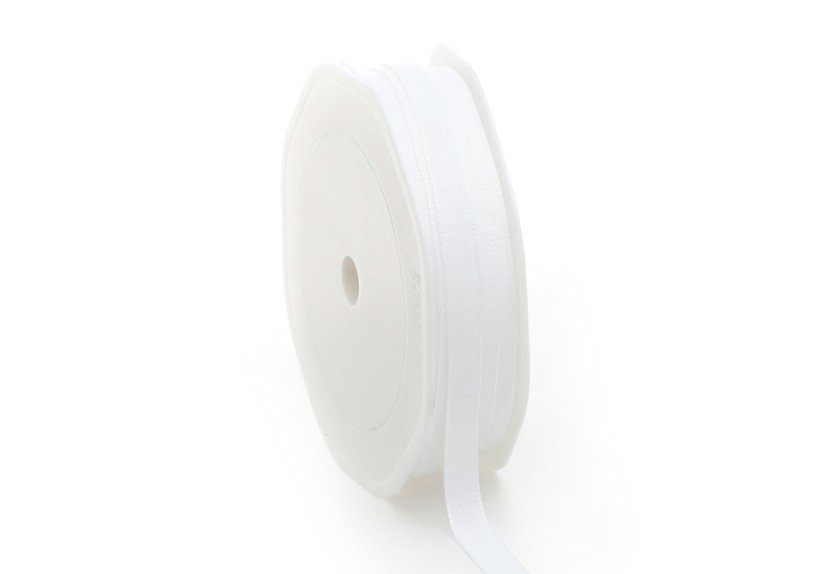 Ruban cadeau TEXTURE 20m x 6mm, white, 100% polyester, 2015.2006.00