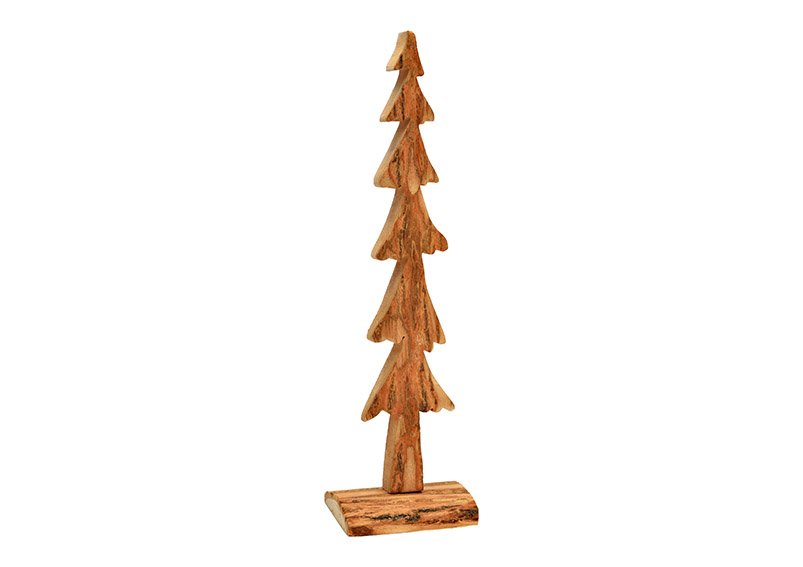 Tannenbaum aus Holz natur (B/H/T) 10x40x9cm