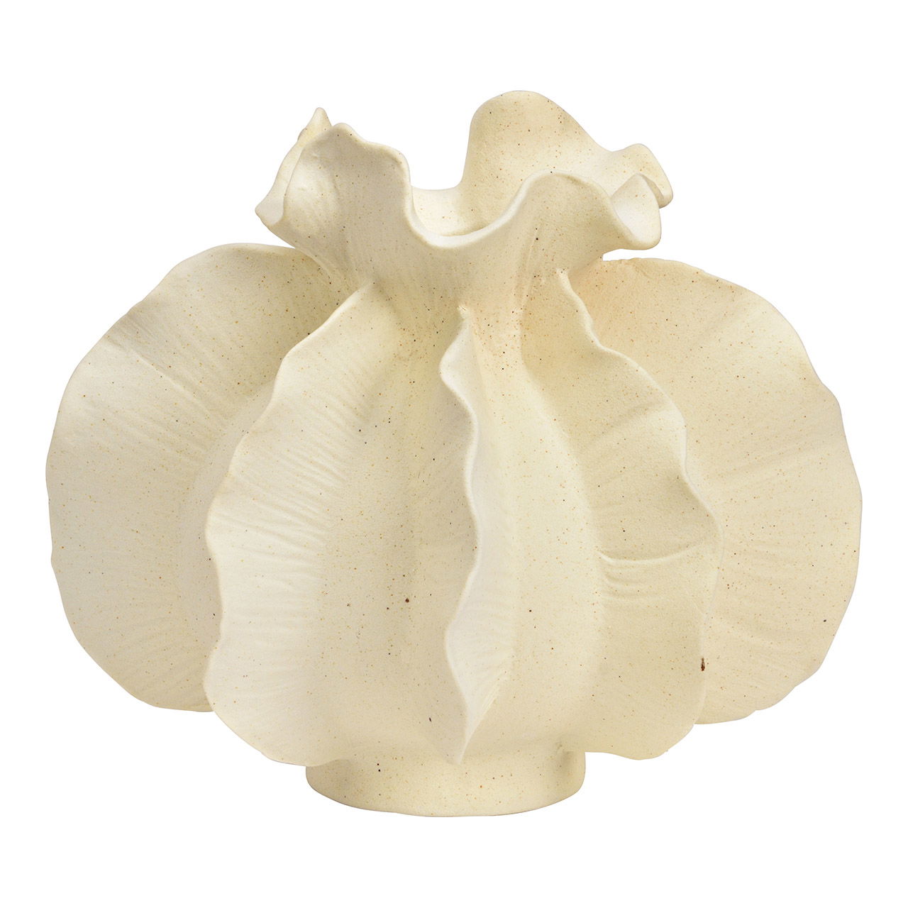 Vase en céramique, blanc (L/H/P) 21x17x17cm Tier, Wirbelloses Tier, Leben im Meer, Muschel