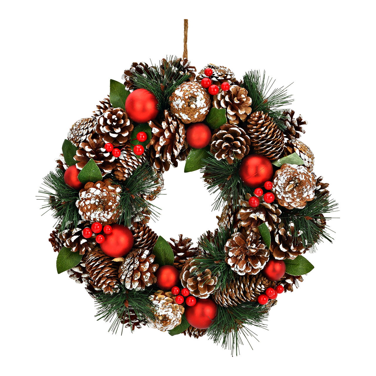 Corona de Navidad colgante de plástico, piñas Colorido (A/A/A) 30x30x7cm Pflanze, Kranz