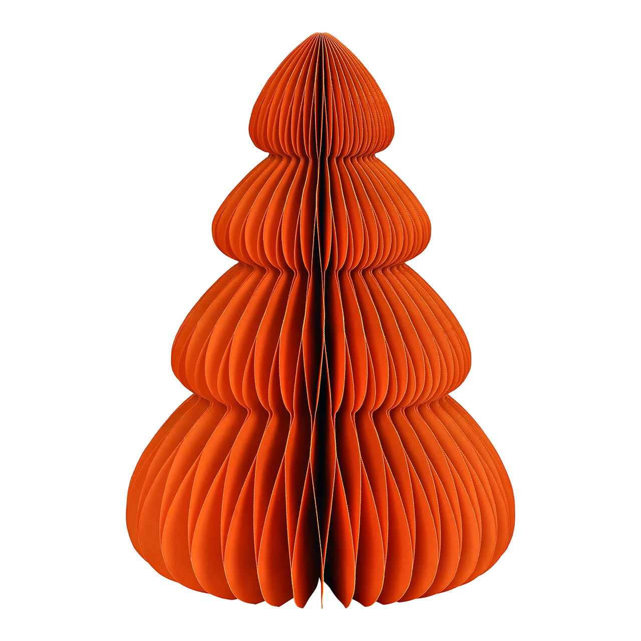 Albero di Natale a nido d'ape in carta/cartone, arancione (L/H/D) 21x30x21cm