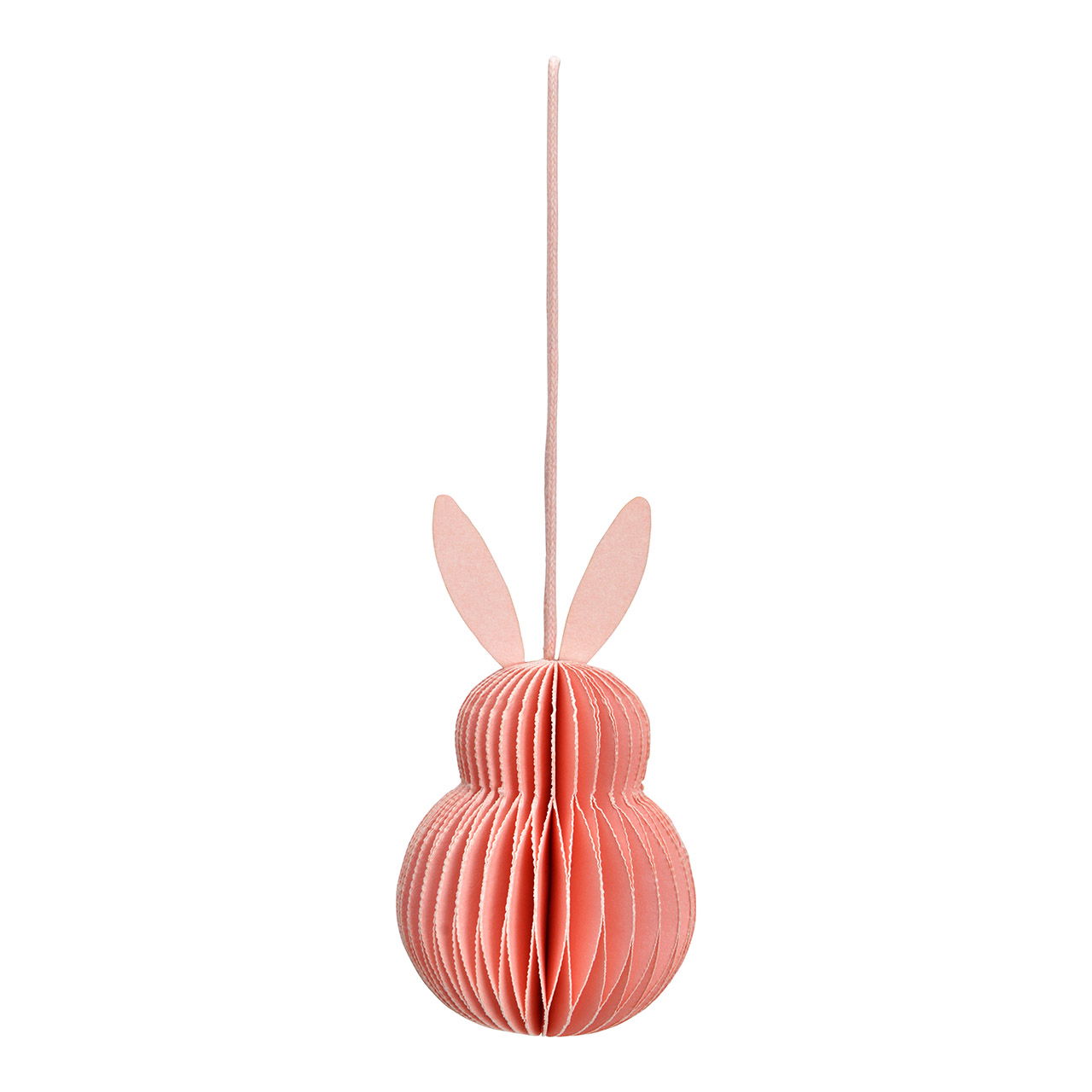 Suspension Honeycomb lapin en papier/carton rose (L/H/P) 6x10x6cm