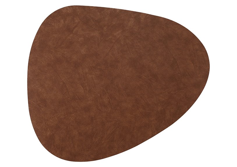 Set de table PVC Stone aspect cuir en plastique marron (L/H) 45x36cm