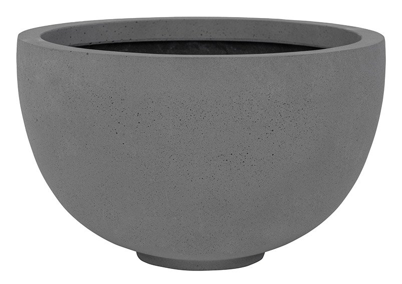 Pot de fleurs en faïence grise (L/H/P) 20x12x20cm