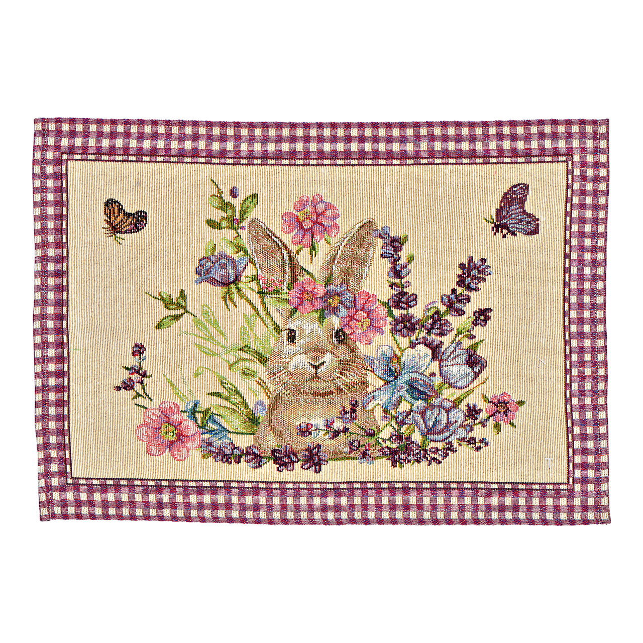 Set de table textile, lapin, lilas (L/H) 48x33cm Dekoration für Zuhause, Muster, Stickerei, Stich, Teppich