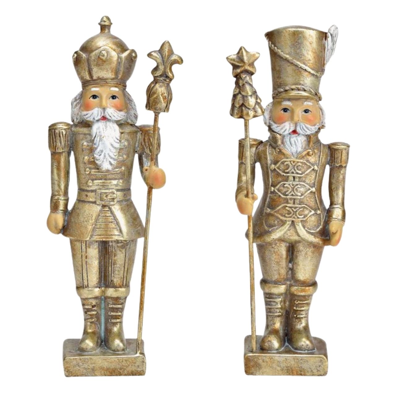 Casse-noix en poly doré 2 fois, (L/H/P) 6x16x5cm Nussknacker, Person