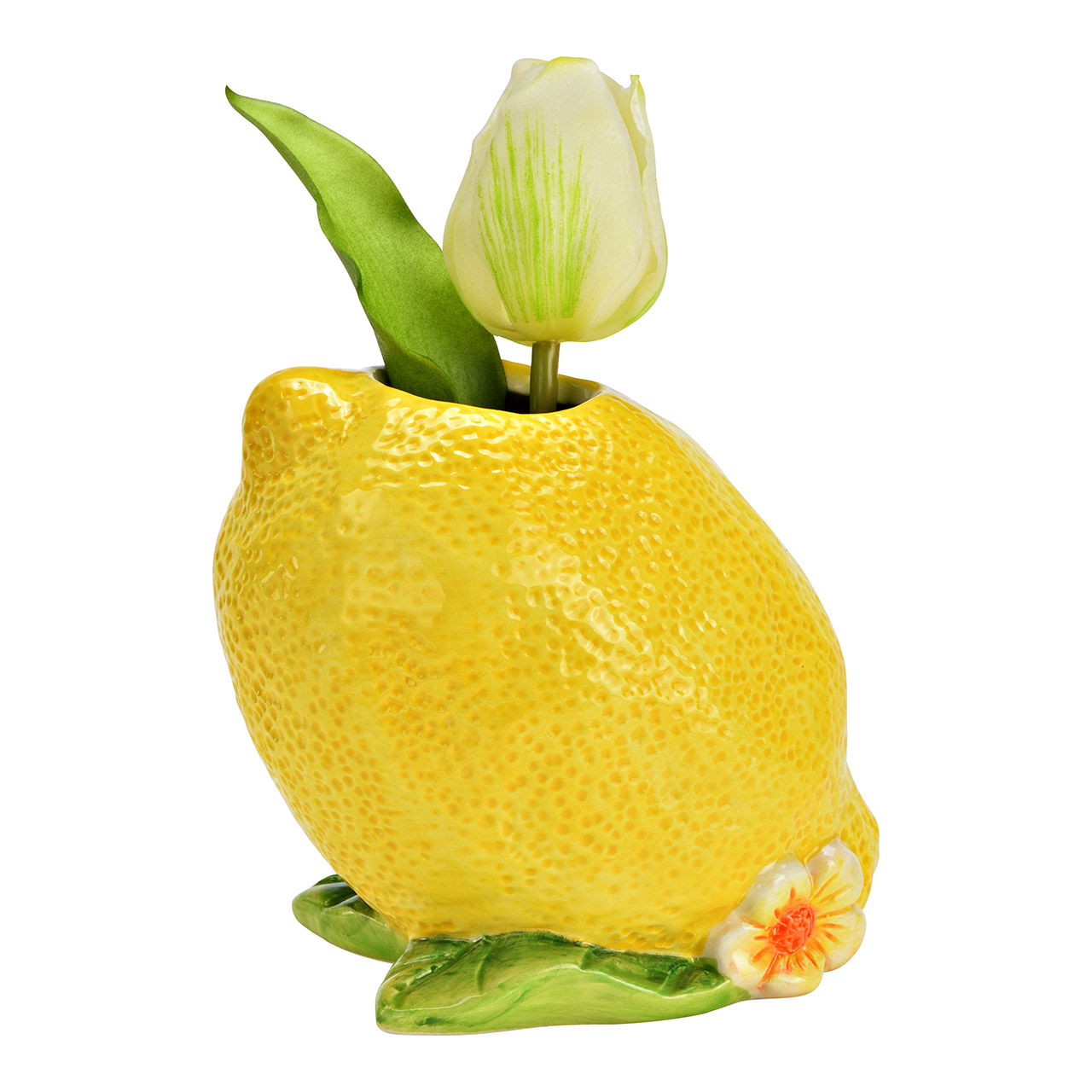 Citroenvaas van keramiek, geel (B/H/D) 12x12x10cm Citroenvaas van keramiek, geel (B/H/D) 12x12x10cm