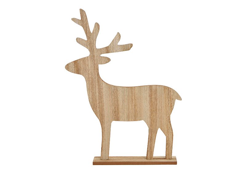 Espositore cervo in legno marrone (L/H/D) 33x44x5cm