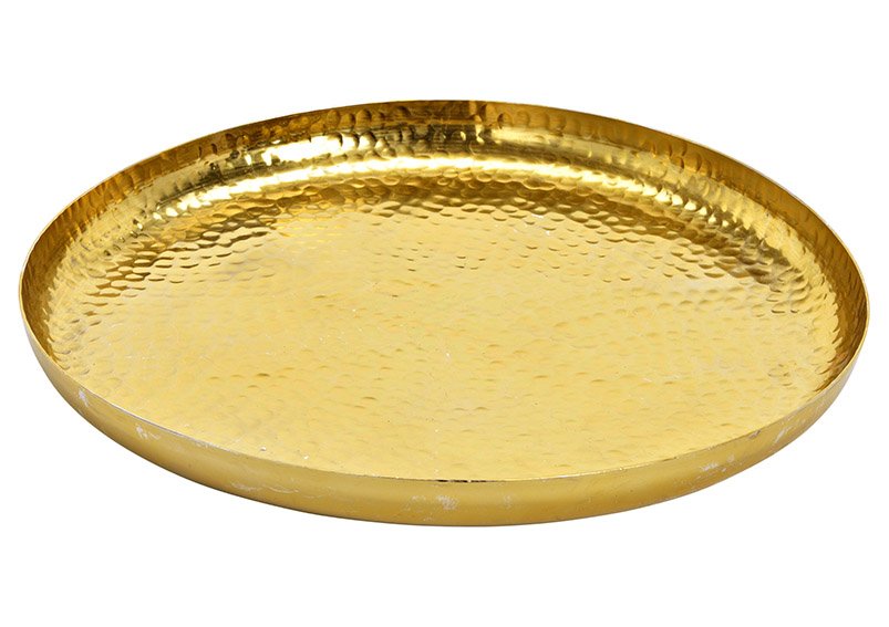 Plaat van metaal goud (w/h/d) 40x3x40cm