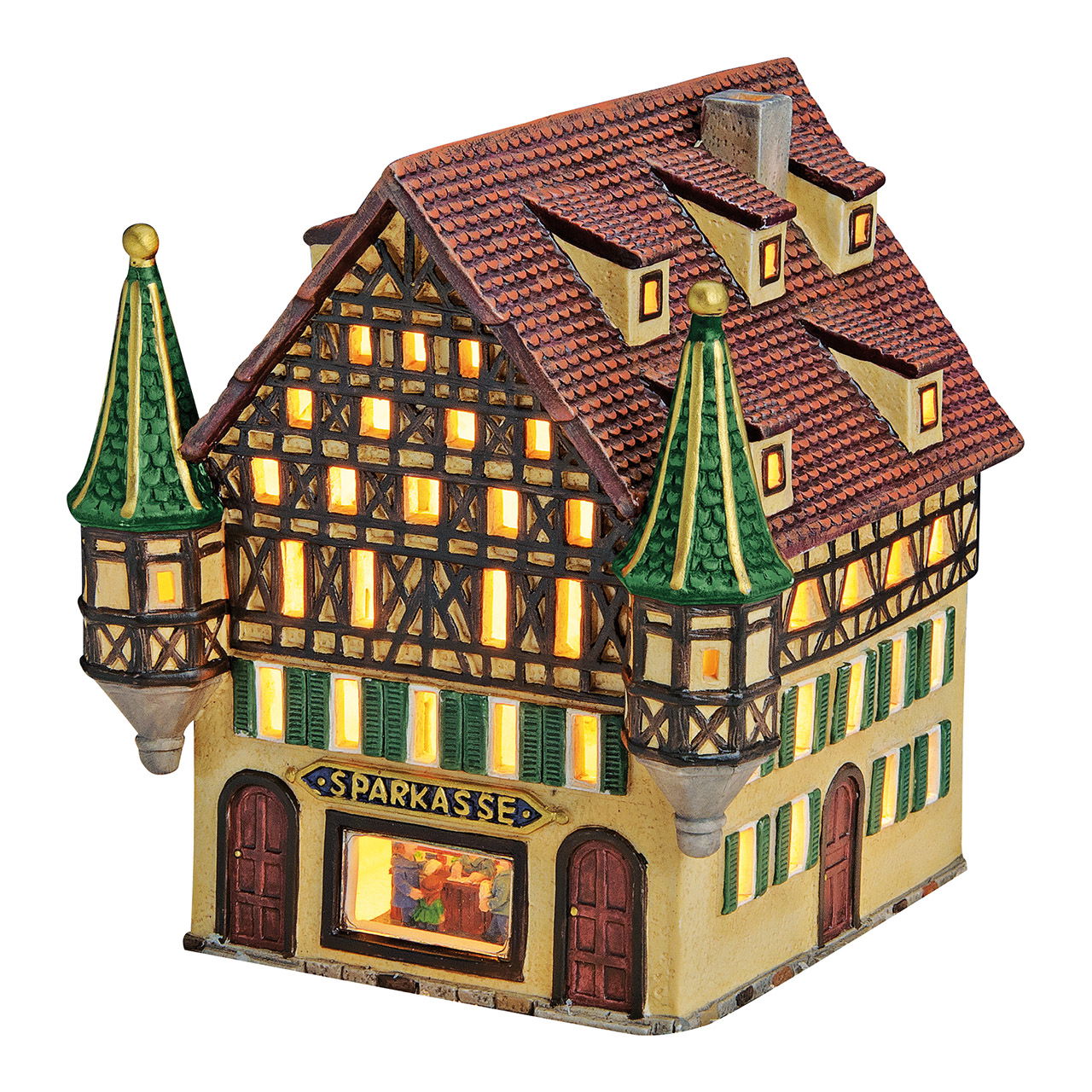 Wurm Lichthaus "Sparkasse" aus Porzellan, Bunt (B/H/T) 16x17x17cm Wurm Lichthaus "Sparkasse" aus Porzellan, Bunt (B/H/T) 16x17x17cm