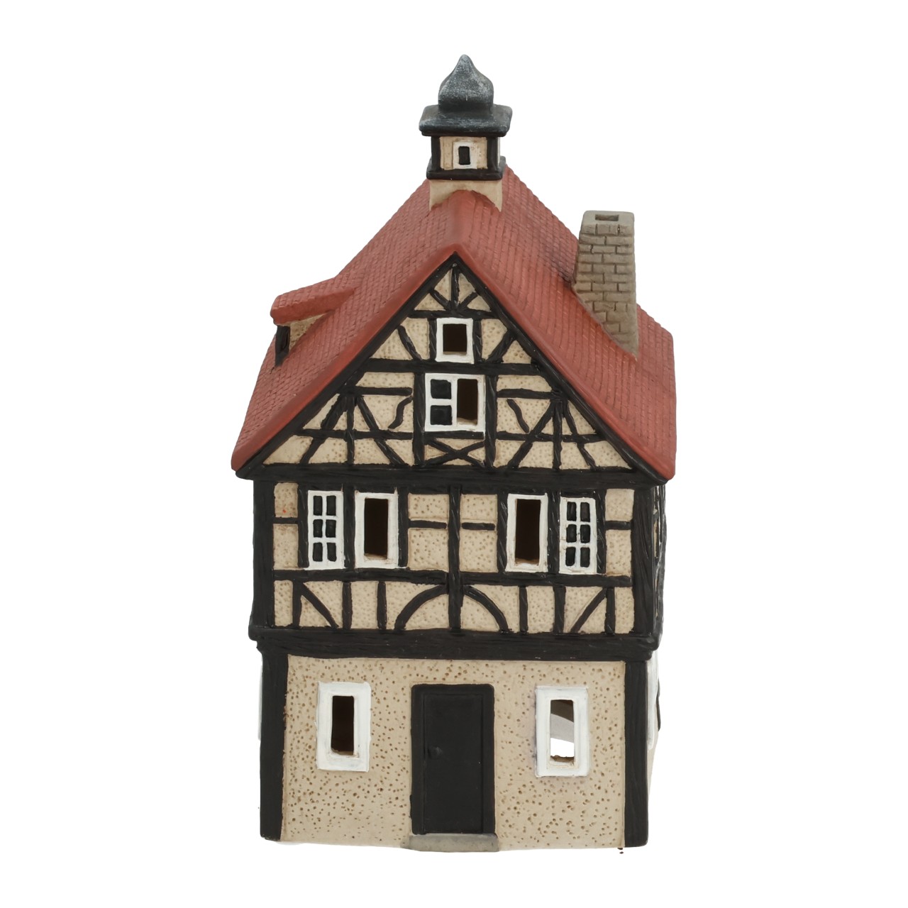 Miniaturhaus, Dekohaus, Fachwerk, Kunststein, Figur