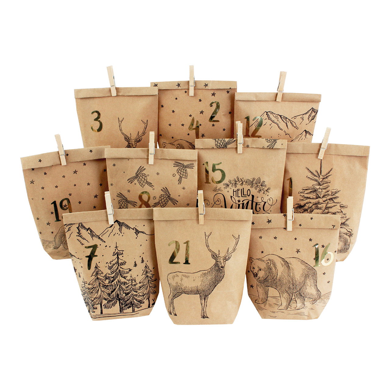 CALENDARIO DELL'AVVENTO 2026, Vuoto Da Riempire, 24 Scatole Regalo, Con EUR 24,29 - PicClick IT