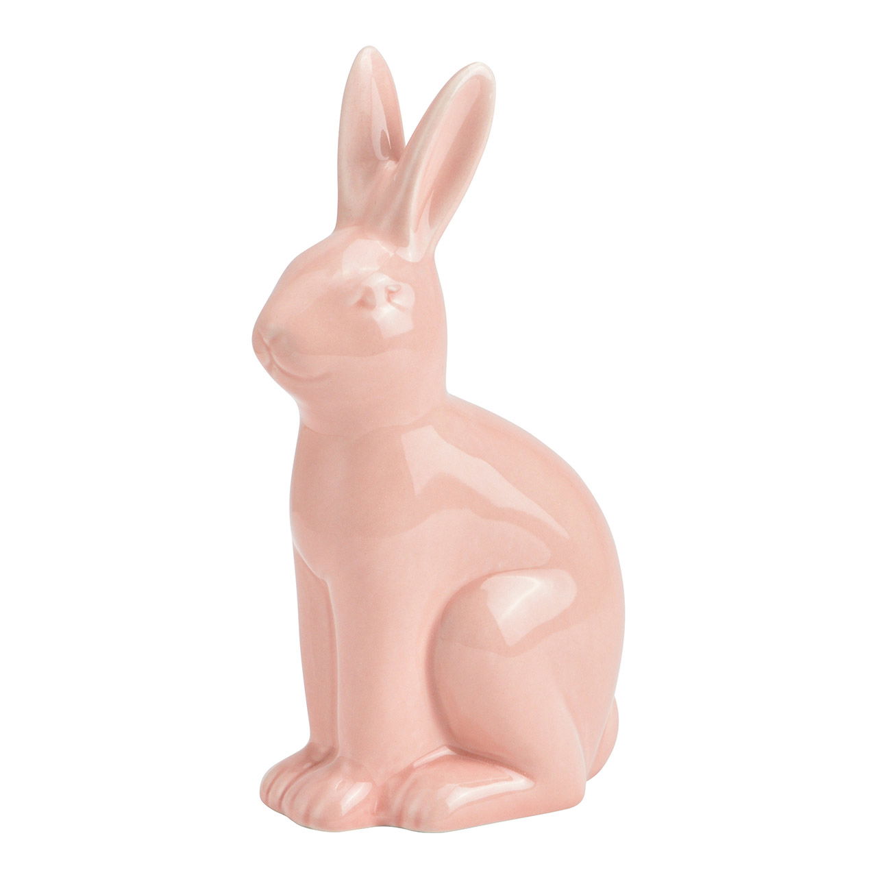 Ceramic rabbit pink (W/H/D) 8x16x6cm