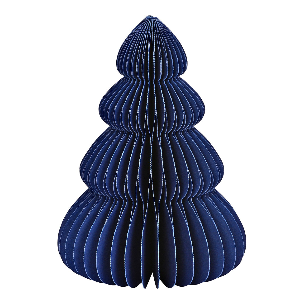 Honingraat kerstboom van papier/karton, blauw (B/H/D) 10x15x10cm