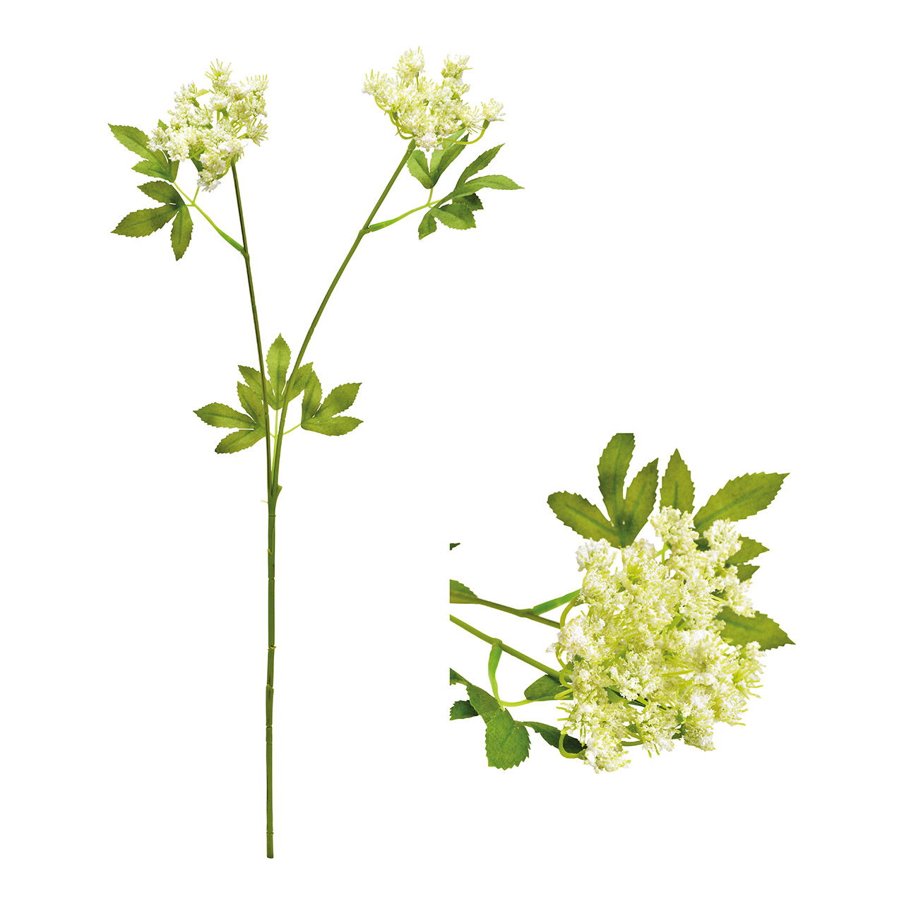 Kunstblume Schafgarbe aus Kunststoff weiß (H) 64cm Kunstblume Schafgarbe aus Kunststoff weiß (H) 64cm