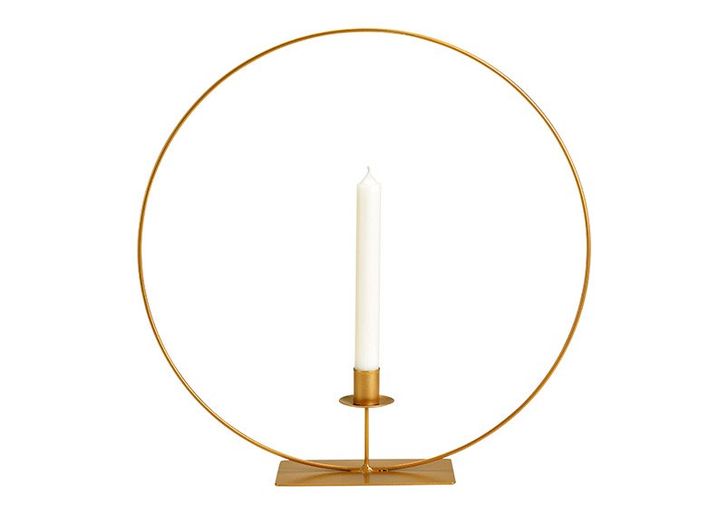 Anillo de metal para candelabros de oro (c/h/d) 40x40x8cm
