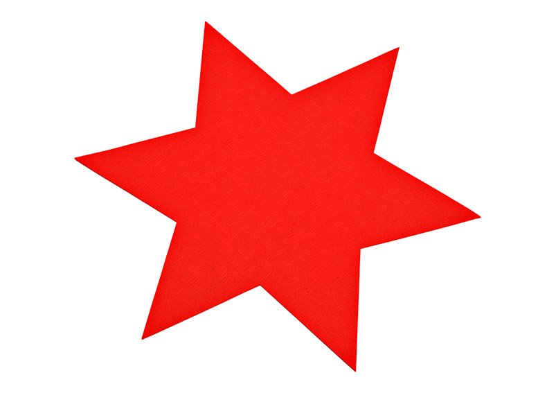 Tovaglietta stella 5mm di feltro rosso (w/h) 35x31cm