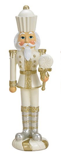 Nutcracker made of poly white, black 4-fold, (W/H/D) 12x35x10cm