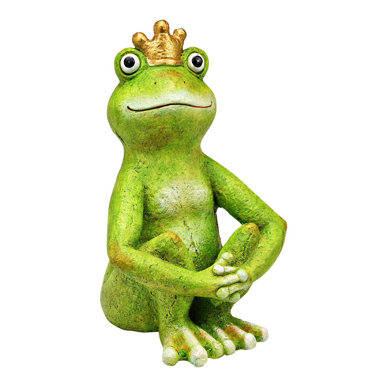 Frog king made of magnesia green (W/H/D) 23x34x22cm