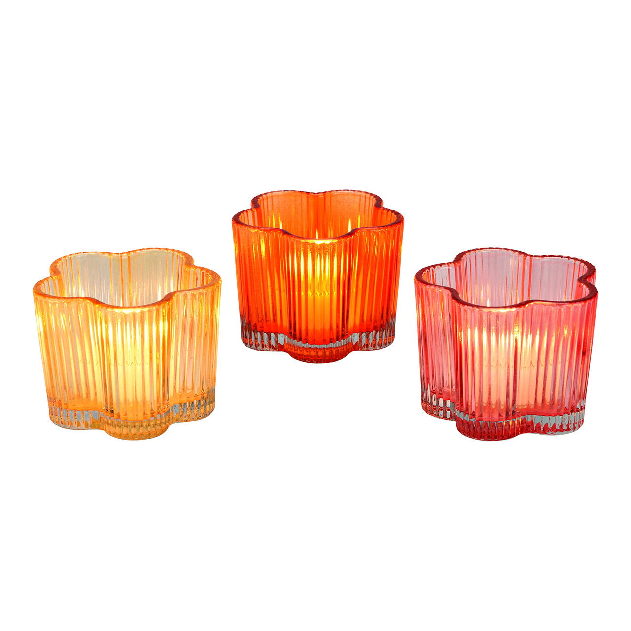 Glass lantern flower 3-fold, pink/orange/yellow (W/H/D) 8x6x8cm Glass lantern flower 3-fold, pink/orange/yellow (W/H/D) 8x6x8cm