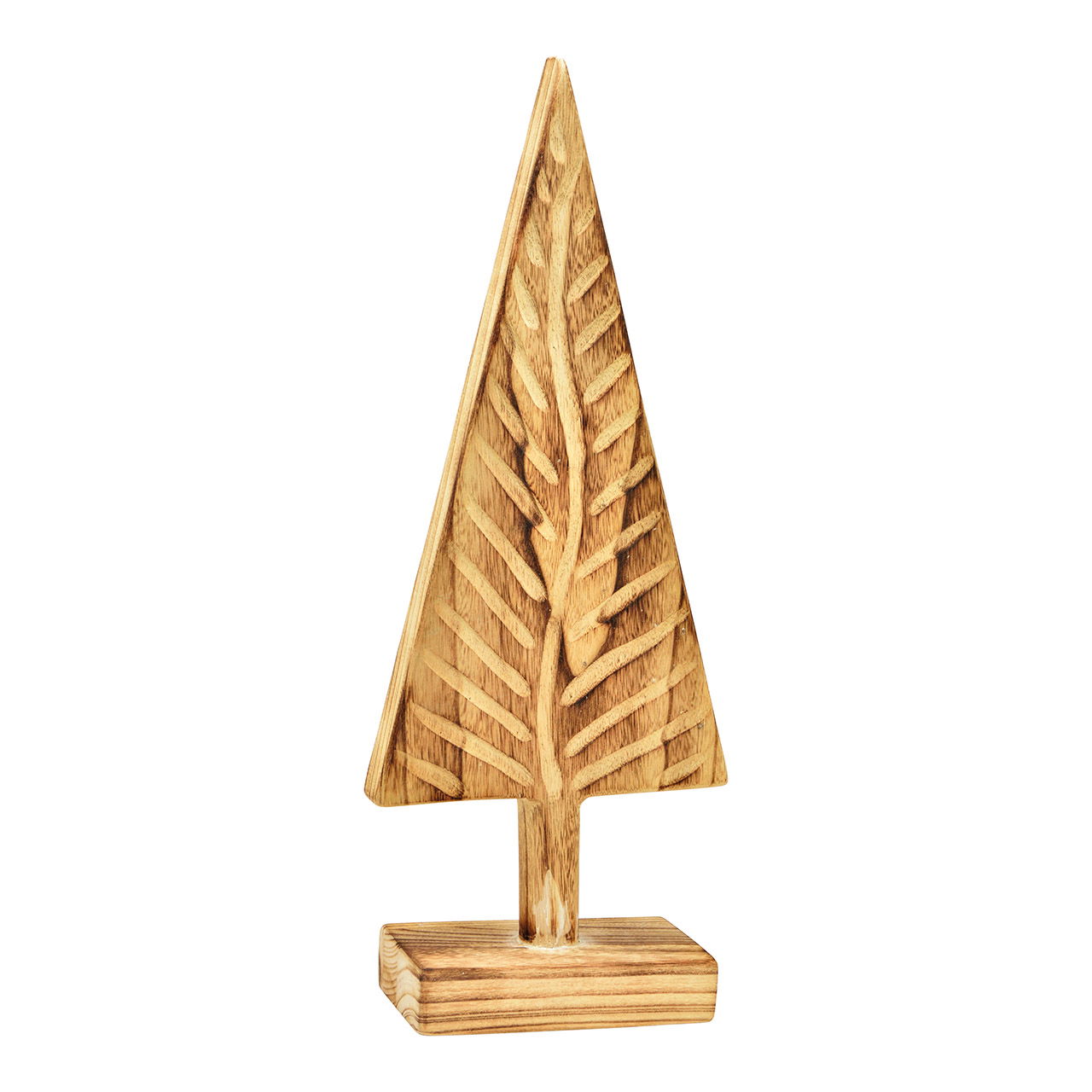 Supporto per albero di Natale in legno di paulownia marrone (L/H/D) 24x62x12cm