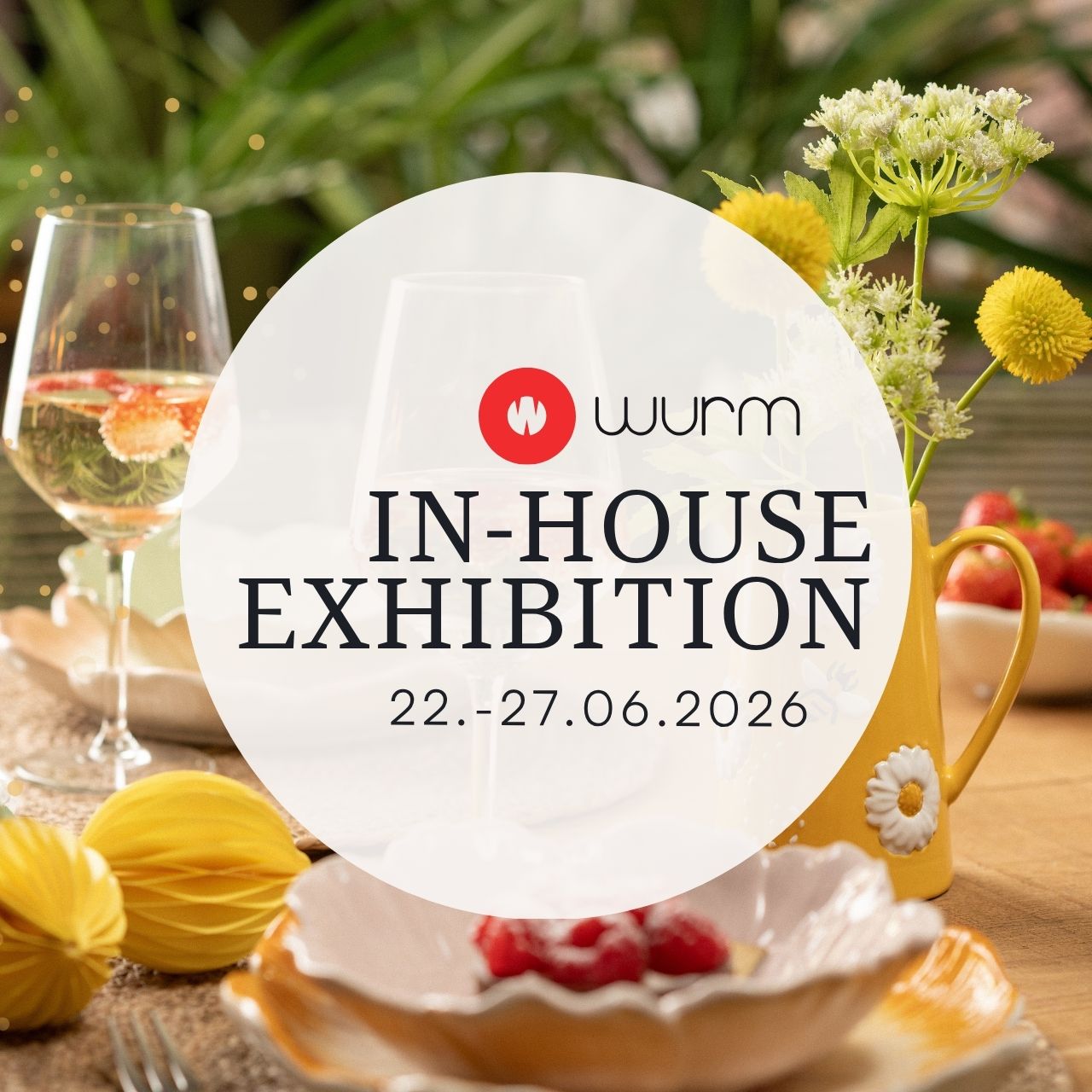 In-Haus, Ausstellung, Glas, Blume, Tafelgeschirr