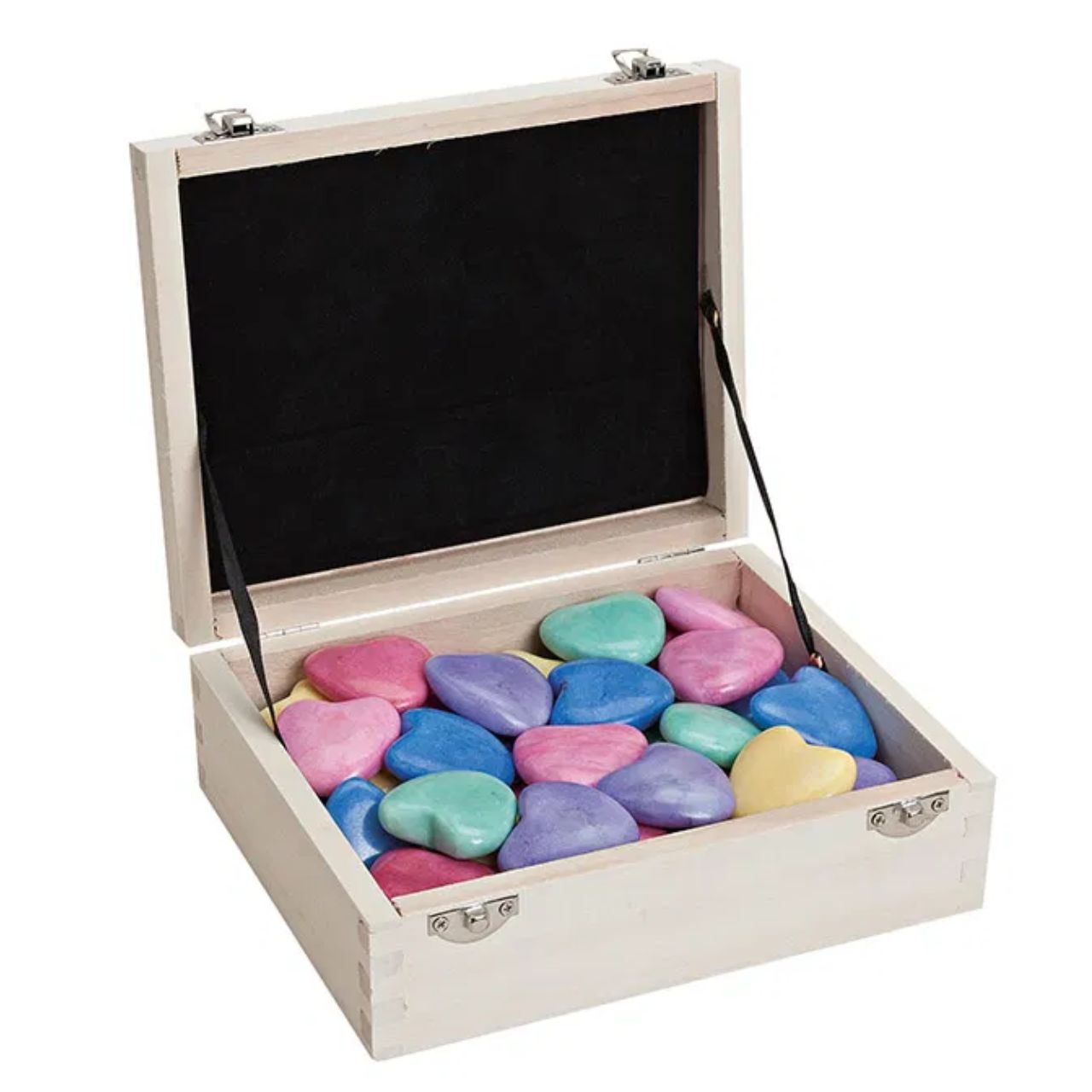 Herz aus Marmor, 6-fach sortiert, 4 cm Kiste