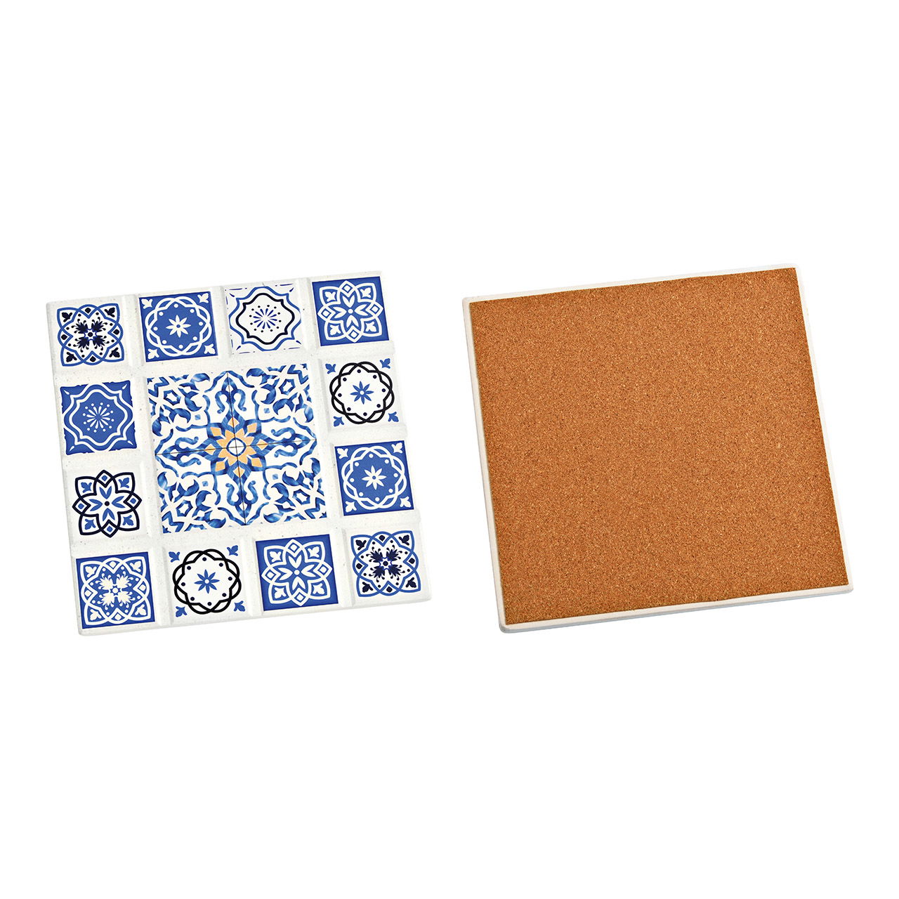 Coaster decor C made of ceramic/cork, colorful (W/H) 20x20cm Coaster decor C made of ceramic/cork, colorful (W/H) 20x20cm