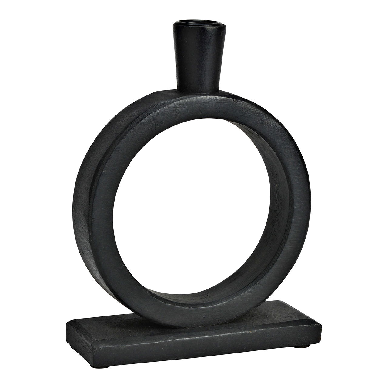 Kerzenhalter aus Mangoholz schwarz (B/H/T) 16x23x6cm Kerzenhalter aus Mangoholz schwarz (B/H/T) 16x23x6cm