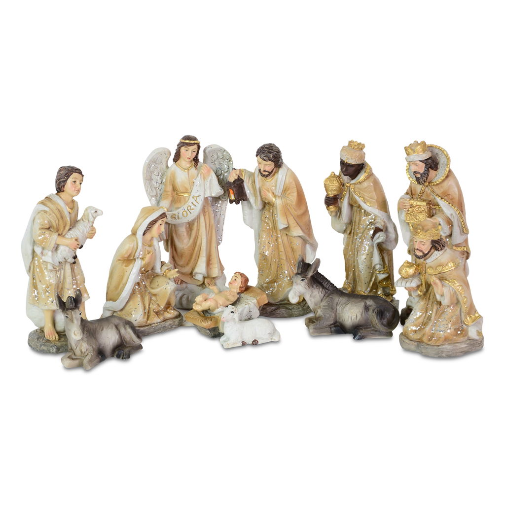 Kinderbed figuurtjes, poly, 12cm, 1 set, crème-wit Figur, Person, Erwachsener, Weiblich, Frau