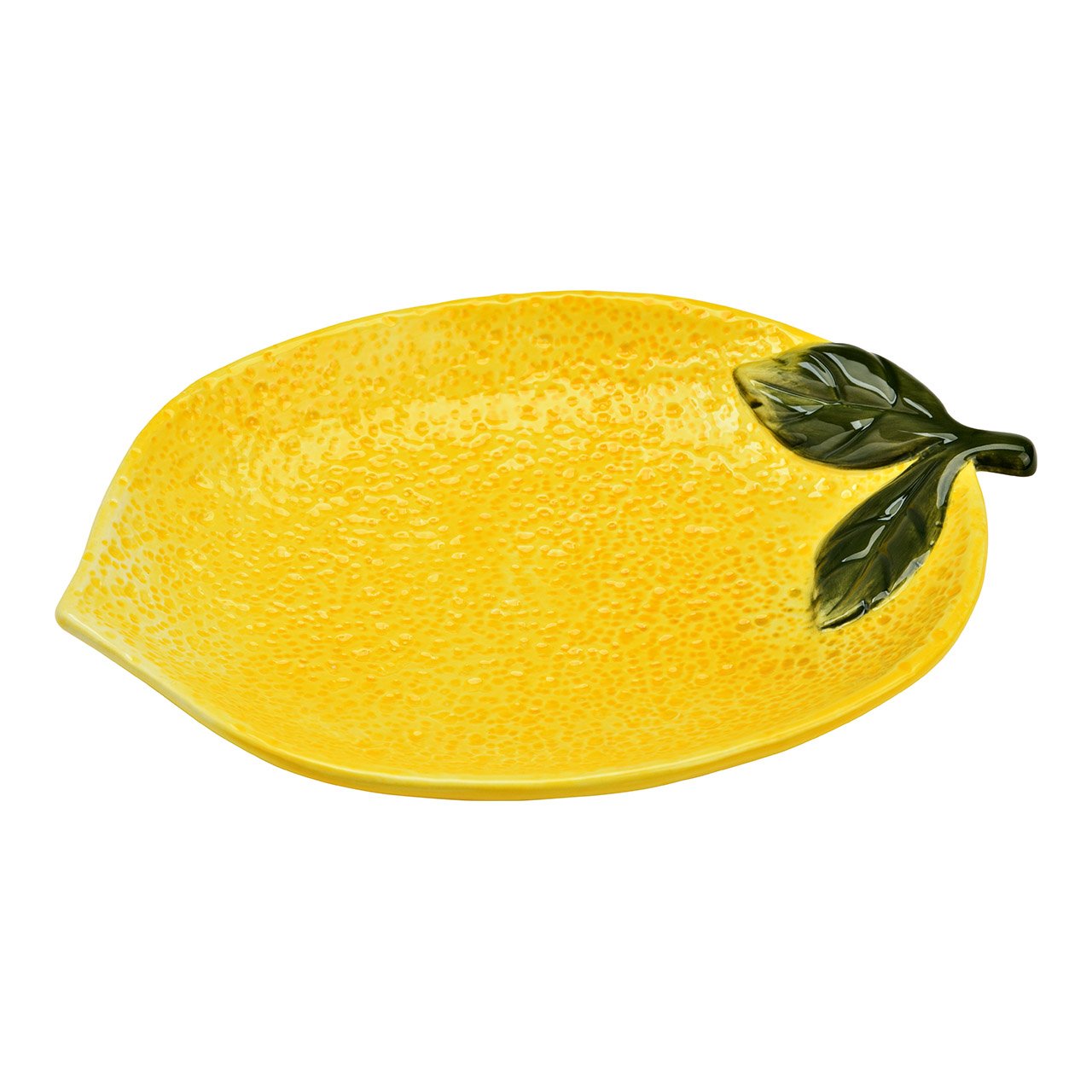 Assiette citron en céramique, jaune (L/H/P) 20x3x26cm