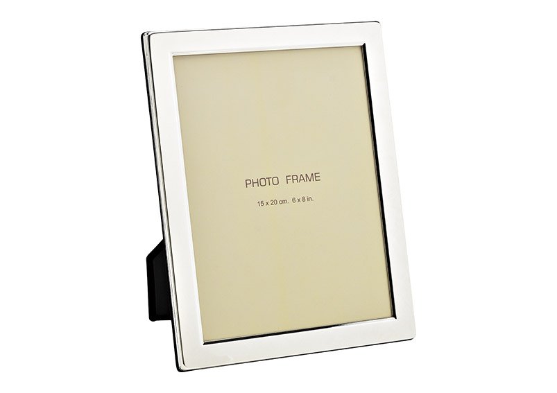Photo frame silver plated for 15x20cm photos metal (W/H/D) 18x23x1cm