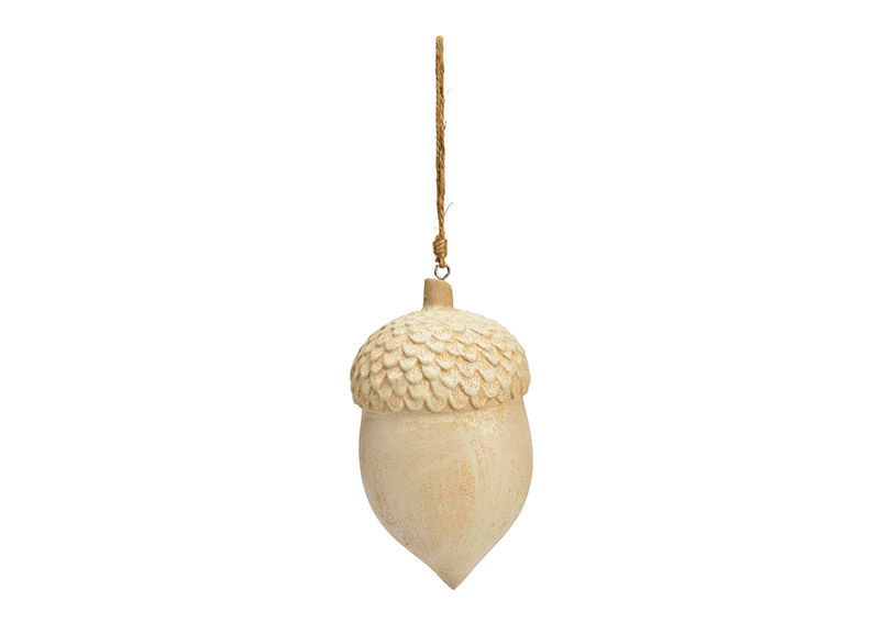 Suspension gland en bois naturel (L/H/P) 9x15x9cm