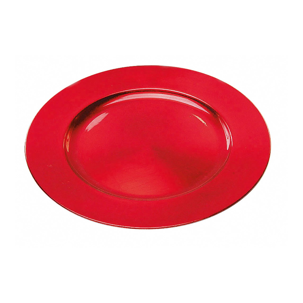 Plato Piatto en rojo de plástico, 33 cm