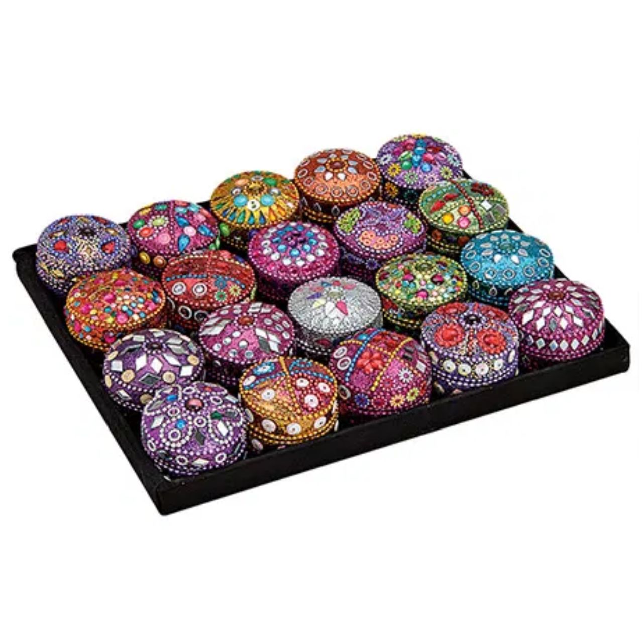 Schmuckkdöschen oriental aus Metall, 20-fach sortiert, B4 x H3 cm Kunst, Kunsthandwerk, Zubehör, Schmuck, Ornament