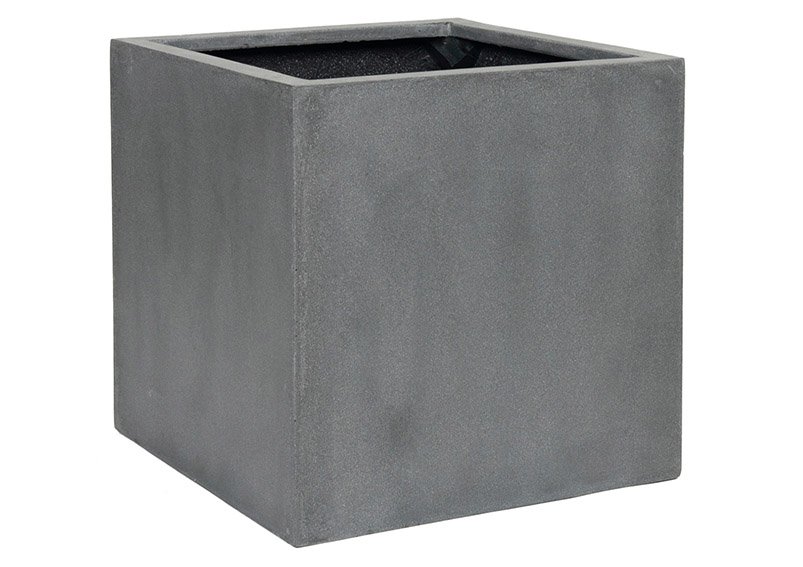 Bloempot van Fiberstone grijs (B/H/D) 50x50x50cm