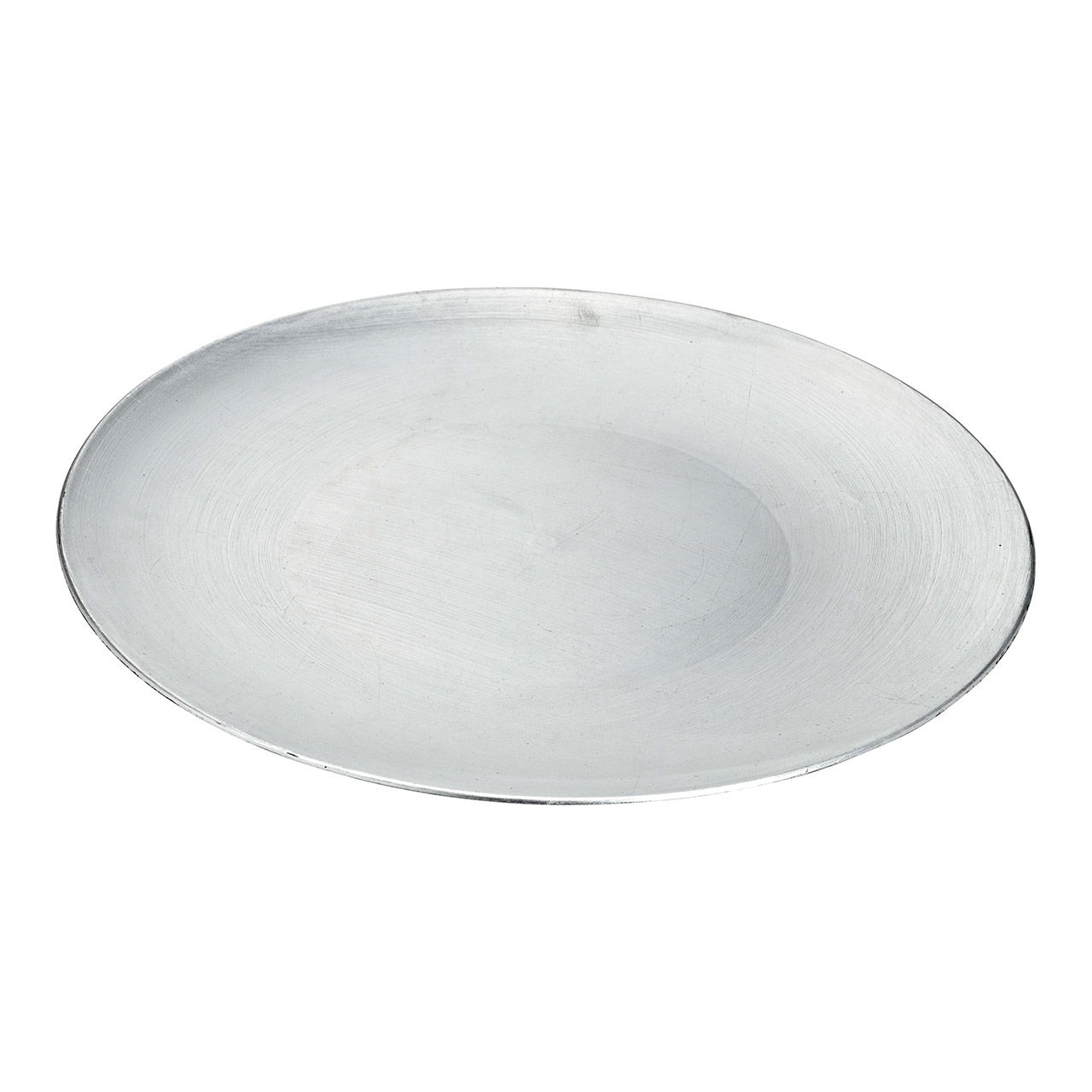 Decorative plastic plate, silver Ø 40cm