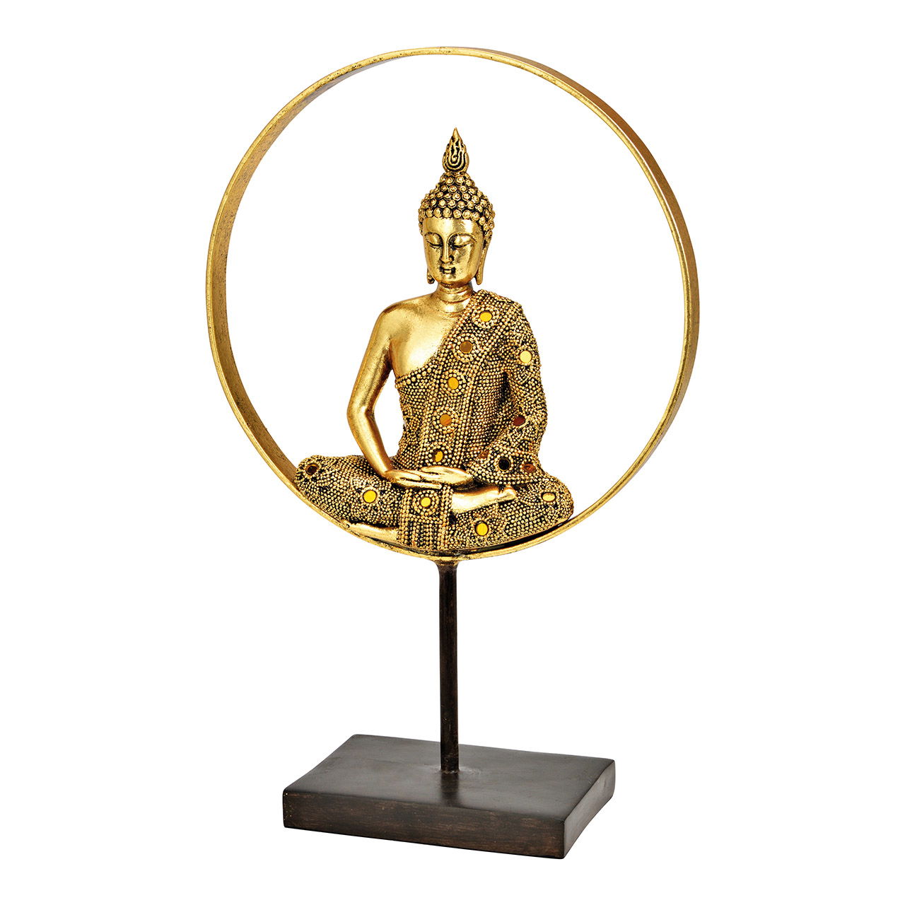 Présentoir Bouddha en poly or (L/H/P) 26x40x11cm Présentoir Bouddha en poly or (L/H/P) 26x40x11cm