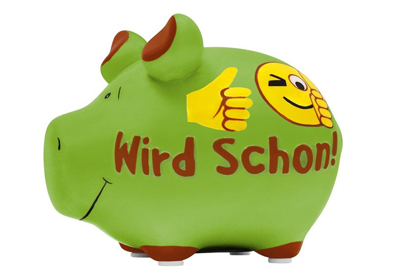 Money box KCG Wird schon ceramic colorful (W/H/D) 12x9x9cm