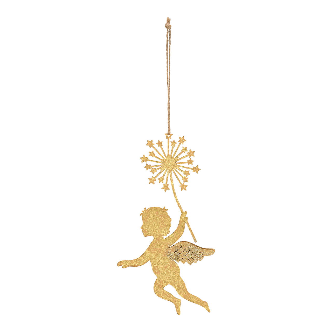 Hanger angel metal gold 11x22x1cm