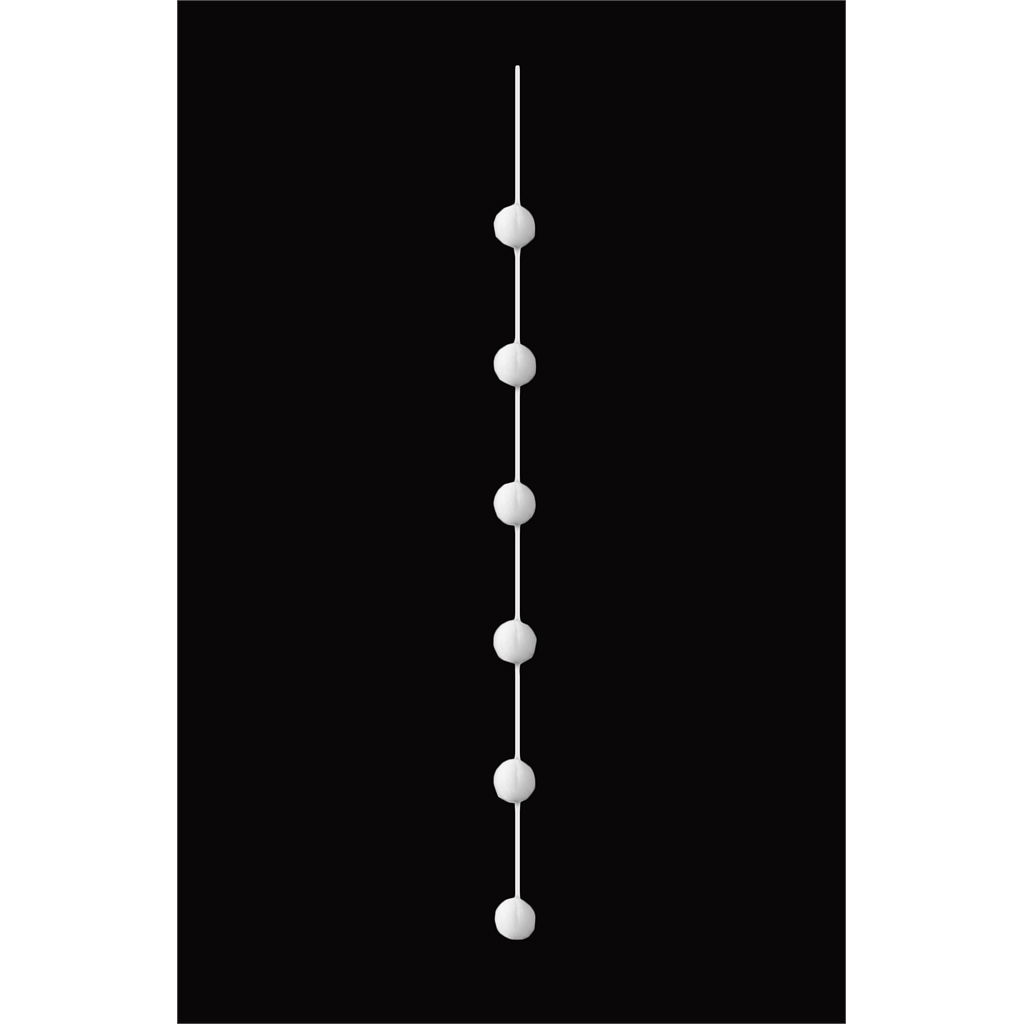Vlies-Schneeballgirlande. 6 Bälle à 5cm. 180cm. 1 Stck./ Btl.. weiß @ Beleuchtung