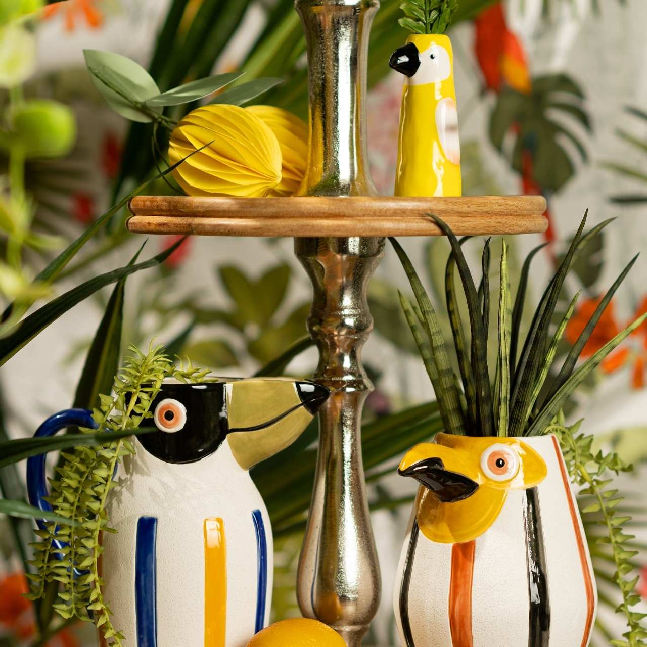 Suspension Honeycomb Citrons en papier/carton, jaune (L/H/P) 13x17x6cm