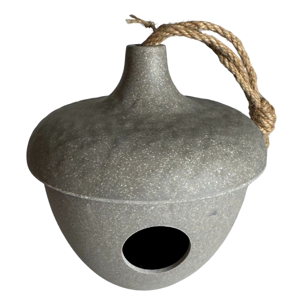 Vogelhaus Eicheldesign, Strohfaser/Kunststoff, 16,4×18,7cm, 1 Stck, natur, @ Töpferei, Krug, Munition, Granate, Waffe