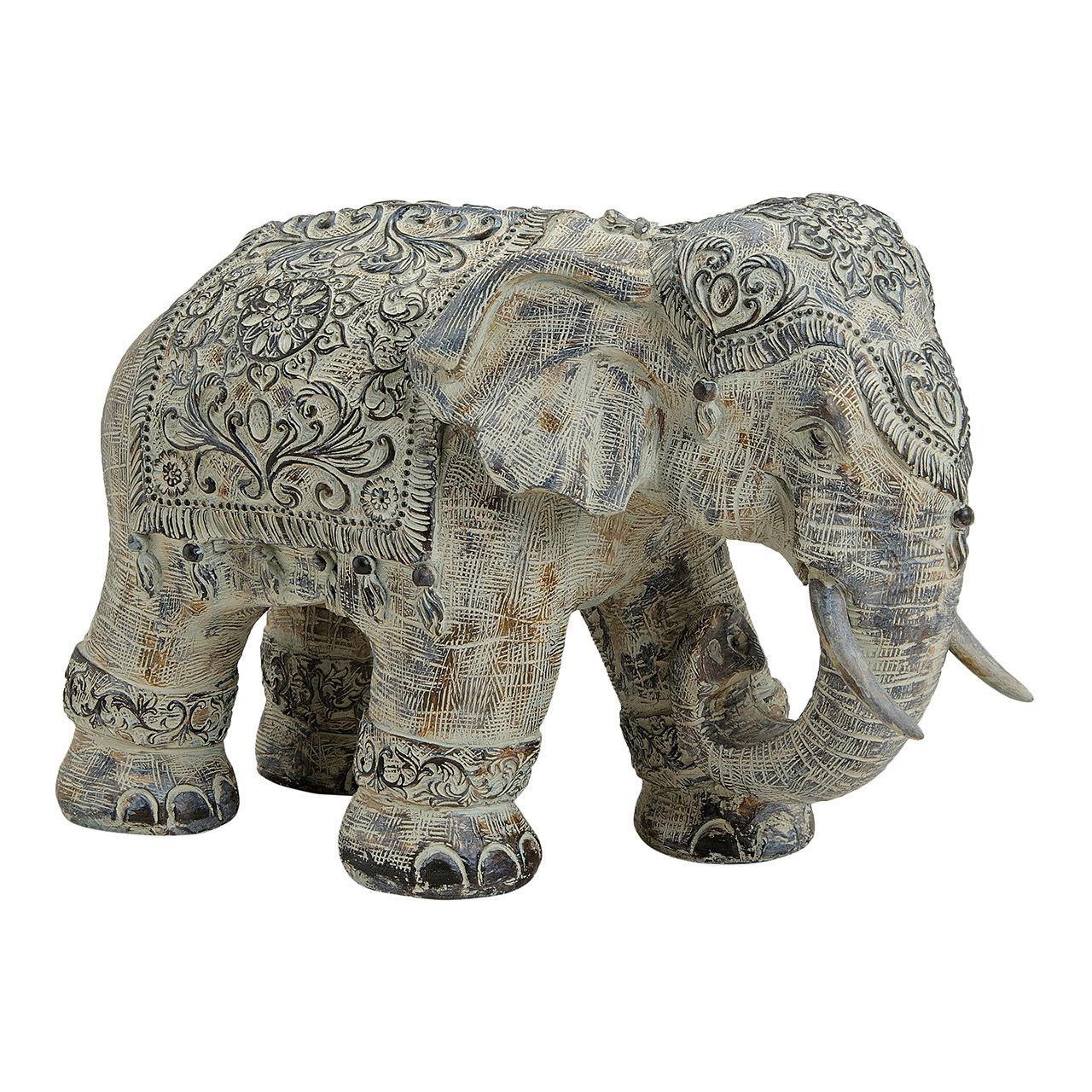 Elefant polyresin beige color b/h/t) 38x27x18cm