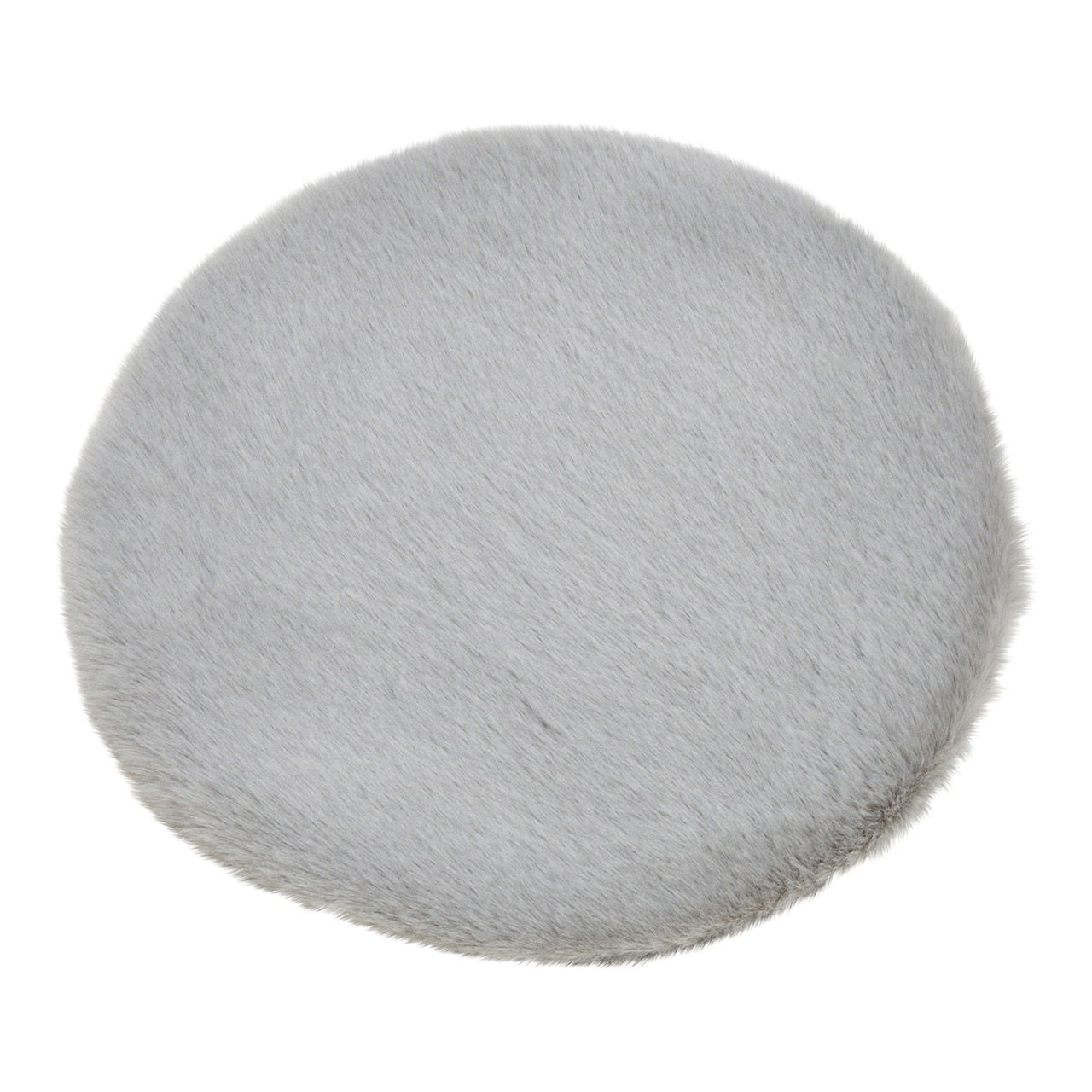 Zitkussen imitatiebont polyester grijs Ø34cm Zitkussen imitatiebont polyester grijs Ø34cm