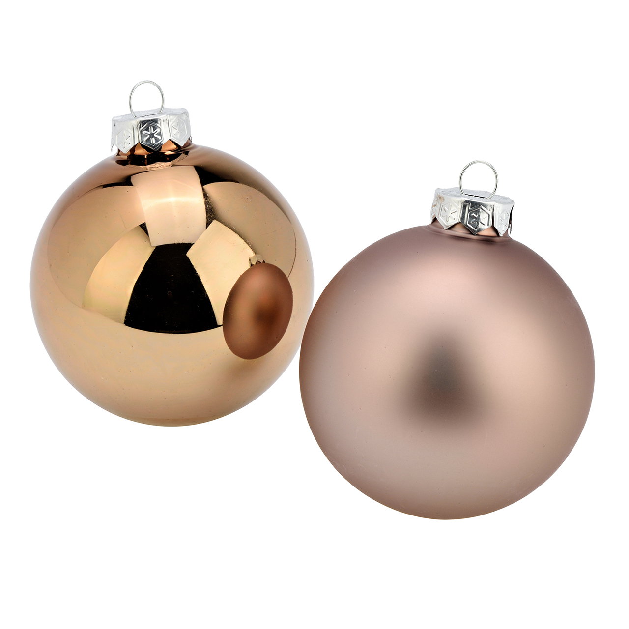 Kerstbal RW_16398 van glas, bruin, set van 6 stuks (B/H/D) 8x8x8 cm Weihnachtskugeln, Baumschmuck, Glaskugeln, Rund, Set aus 6